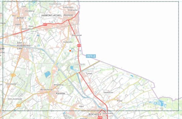 NGI-18/1-2 Hamont, Achel, Kaulille | topografische wandelkaart 1:25.000 9789462352926  NGI Belgie 1:25.000  Wandelkaarten Antwerpen & oostelijk Vlaanderen