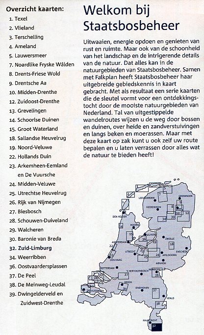 SBB-32  Zuid-Limburg | wandelkaart 1:25.000 9789028703919  Staatsbosbeheer SBB kaart 1:25.000  Wandelkaarten Maastricht en Zuid-Limburg