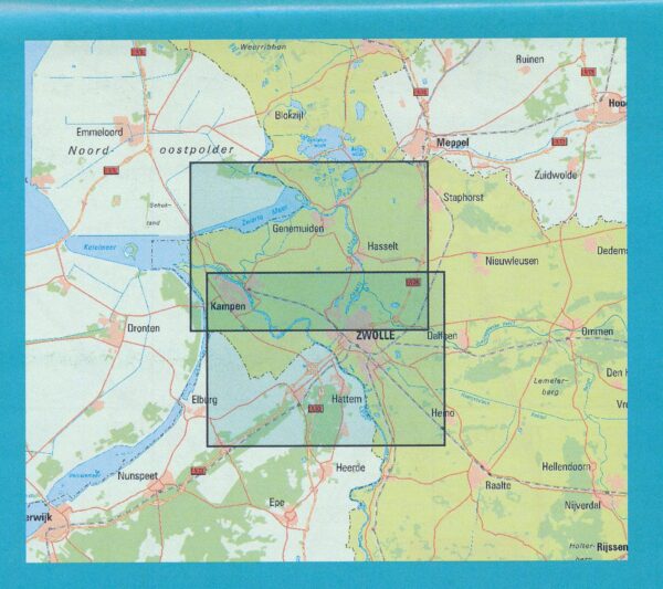 Wandelkaart IJsseldelta 1:33.333 9789083070308  Marketing Oost Wandelnetwerk Overijssel  Wandelkaarten Kop van Overijssel, Vecht & Salland
