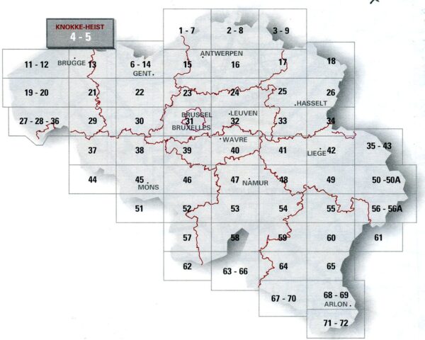 NGI-48  Huy (topografische kaart 1:50.000) 9789462351066  Nationaal Geografisch Instituut NGI Wallonië 1:50.000  Wandelkaarten Wallonië (Ardennen)