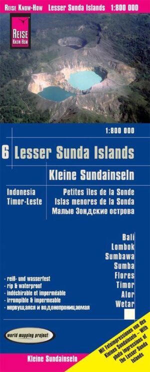 Kleine Sunda eilanden landkaart, wegenkaart 1:800.000 9783831774319  Reise Know-How Verlag WMP, World Mapping Project  Landkaarten en wegenkaarten overig Indonesië