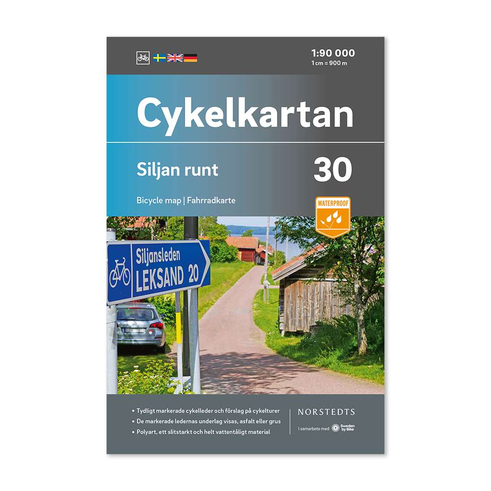 NC-30 Siljan runt 1:90.000 9789113106366  Norstedts Cykelkartan Fietskaarten Zweden  Fietskaarten Midden Zweden