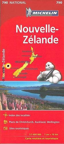 Michelin wegenkaart 790 Nieuw-Zeeland 1:1.600.000 9782067217171  Michelin   Landkaarten en wegenkaarten Nieuw Zeeland