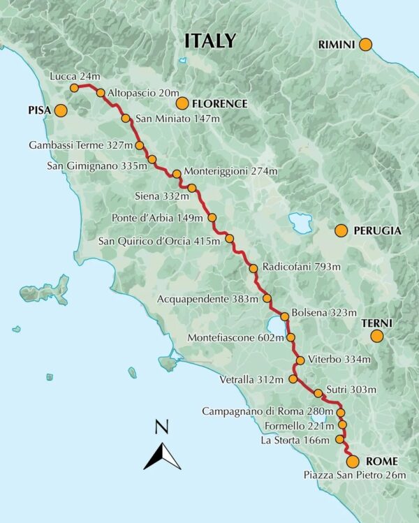 wandelgids Via Francigena pilgrim route - Part 3, Walking the 9781786310798 Sandy Brown Cicerone Press   Lopen naar Rome, Meerdaagse wandelroutes, Wandelgidsen Midden-Italië