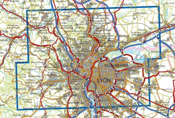 wandelkaart 3031OT Lyon 1:25.000 9782758535027  IGN IGN 25 Omgeving Lyon  Wandelkaarten Lyon en omgeving