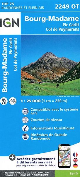 wandelkaart 2249OT Bourg-Madame, Col de Puymorens 1:25.000 9782758542773  IGN IGN 25 Franse Pyreneeën  Wandelkaarten Franse Pyreneeën