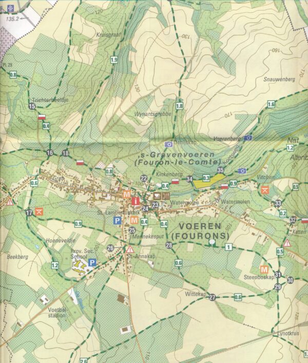 Voerstreek wandelnetwerk 1:12.000 9789462353459  NGI / VVV NGI / VVV wandelkaarten  Wandelkaarten Maastricht en Zuid-Limburg, Vlaanderen & Brussel
