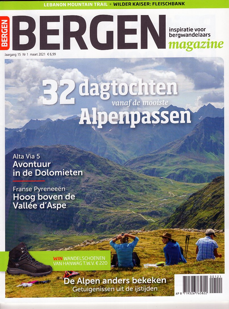 Bergen Magazine Maart 2021 BM2021A  Tijdschriften, Virtu Media Bergen Magazine  Bergsportverhalen, Wandelreisverhalen Reisinformatie algemeen