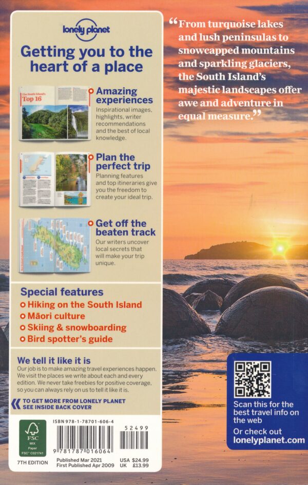 Lonely Planet New Zealand South Island 9781787016064  Lonely Planet Travel Guides  Reisgidsen Nieuw Zeeland