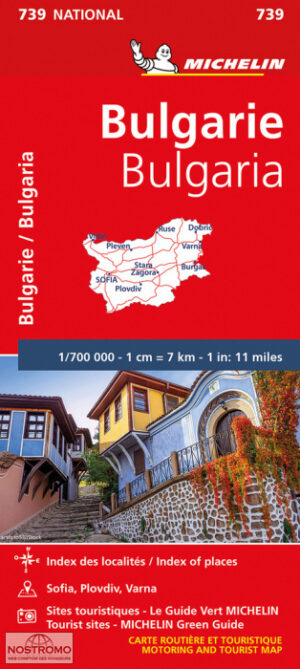 739  Bulgarije 1:700.000 9782067173767  Michelin Michelin 1:750.000  Landkaarten en wegenkaarten Bulgarije