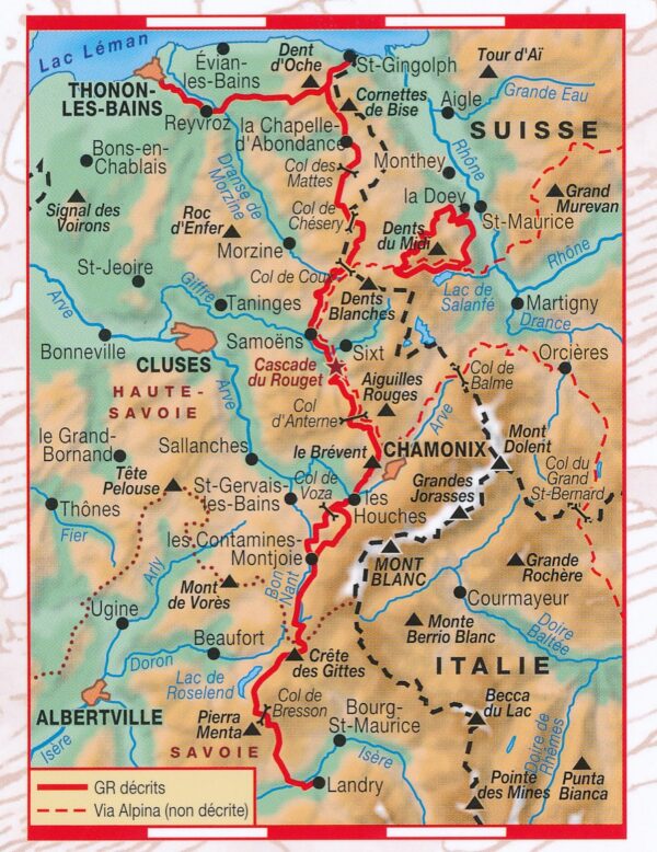 GR-5 | TG-504  Du Léman à la Vanoise | wandelgids GR5 9782751403088  FFRP topoguides à grande randonnée  Lopen naar Rome, Meerdaagse wandelroutes, Wandelgidsen Franse Alpen: noord