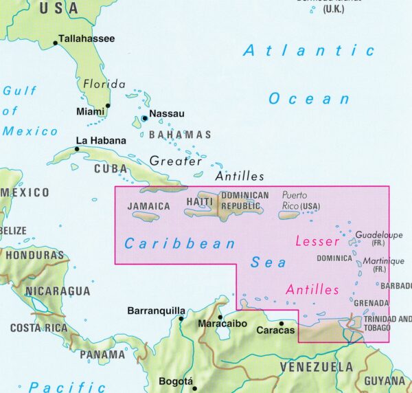 Caribbean Islands 2: Lesser Antilles | wegenkaart - overzichtskaart 9783865743268  Nelles Nelles Maps  Landkaarten en wegenkaarten Caribisch Gebied