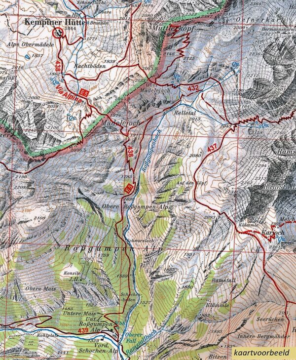 Alpenverein wandelkaart AV-02/2 Allgäuer/Lechtaler Alpen Ost 1:25.000 [2017] 9783928777148  AlpenVerein Alpenvereinskarten  Wandelkaarten Vorarlberg