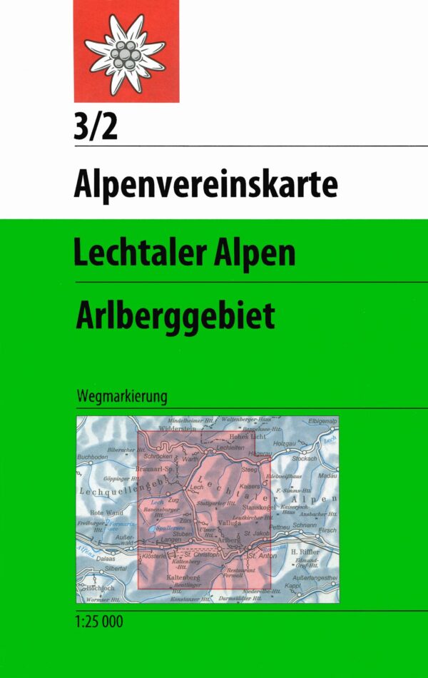 wandelkaart AV-03/2 Lechtaler Alpen Arlberggebiet [2019] Alpenverein 9783937530918  AlpenVerein Alpenvereinskarten  Wandelkaarten Tirol