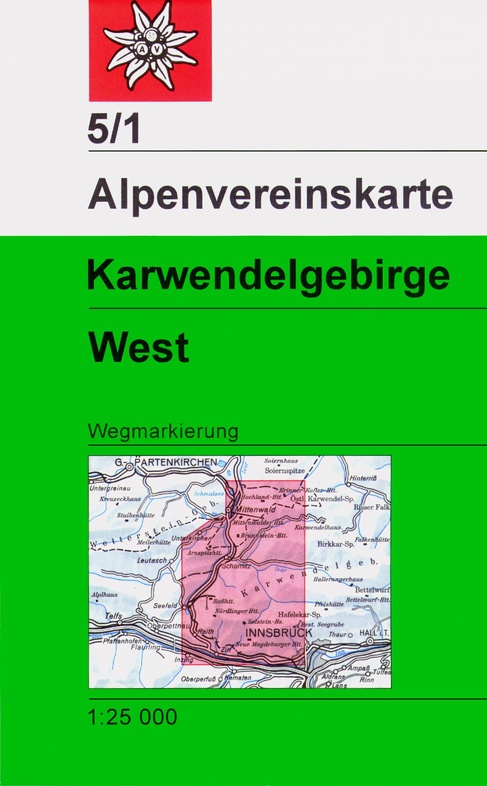 Alpenverein wandelkaart AV-05/1 Karwendel West 1:25.000 [2020] 9783937530994  AlpenVerein Alpenvereinskarten  Wandelkaarten Tirol