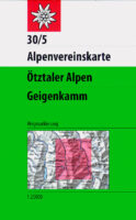wandelkaart AV-30/5  Ötztaler A., Geigenkamm [2021] Alpenverein 9783948256043  AlpenVerein Alpenvereinskarten  Wandelkaarten Tirol