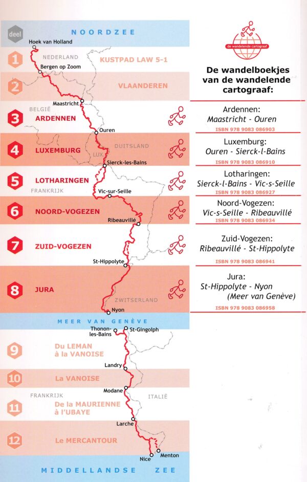 GR-5/E2 traject 6: Jura (St-Hippolyte - Nyon)  wandelgids GR 5 9789083086958  De Wandelende Cartograaf   Lopen naar Rome, Meerdaagse wandelroutes, Wandelgidsen Franse Jura