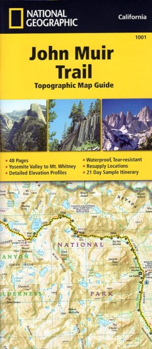 John Muir Trail | atlasje met wandelkaarten 1:63.360 9781566956895  Tom Harrisons Maps   Wandelkaarten California, Nevada