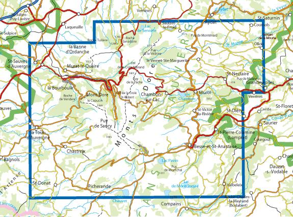 wandelkaart 2432ET  Massif du Sancy, St-Nectaire 1:25.000 9782758551492  IGN IGN 25 Auvergne  Wandelkaarten Auvergne