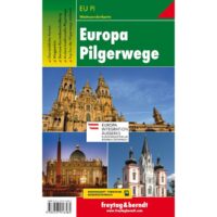 Europa Pilgerwege | overzichtskaart 1:3.500.000 9783707916584  Freytag & Berndt   Lopen naar Rome, Santiago de Compostela, Wandelkaarten Europa