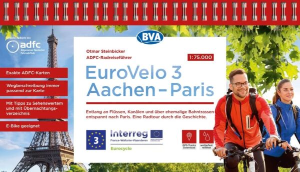 Eurovelo 3 | fietsgids Aken - Parijs 9783969900352  ADFC / BVA ADFC-Radausflugsführer  Fietsgidsen, Meerdaagse fietsvakanties Europa