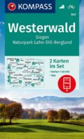 Kompass wandelkaart KP-847 Westerwald, Siegen  1:50.000 9783991210764  Kompass Wandelkaarten Kompass Rheinland-Pfalz  Wandelkaarten Mittelrhein, Lahn, Westerwald