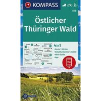 wandelkaart KP-813 Östlicher Thüringer Wald | Kompass 9783991210825  Kompass Wandelkaarten Kompass Thüringen  Wandelkaarten Thüringen, Weimar, Rennsteig