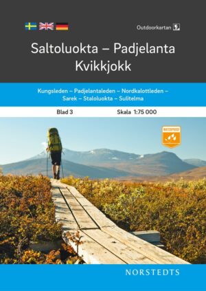 OK-03 Saltoluokta / Padjelanta / Kvikkjok 1:75.000 9789113105000  Norstedts Outdoorkartan (Fjällkartan)  Wandelkaarten Zweeds-Lapland (Norrbottens Län)