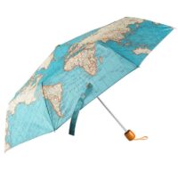 Paraplu met vintage wereldkaart 5055992720851  Sass & Belle   Overige artikelen Reisinformatie algemeen