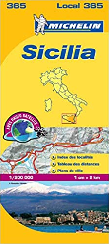 365 Sicilia | Michelin  wegenkaart, autokaart 1:220.000 9782067127272  Michelin Michelin Italië 1:200.000  Landkaarten en wegenkaarten Sicilië
