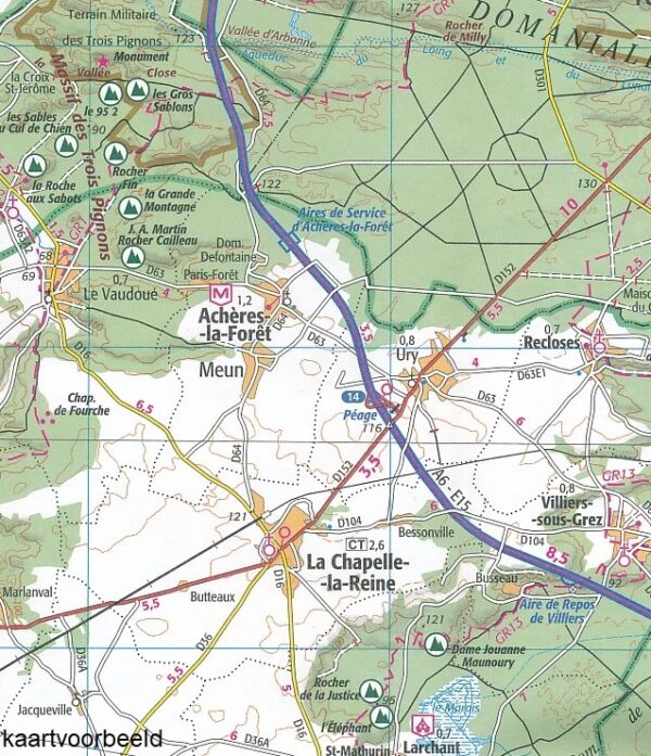 SV-126  Le Mans, Alençon | omgevingskaart / fietskaart 1:100.000 9782758547525  IGN Série Verte 1:100.000  Fietskaarten, Landkaarten en wegenkaarten Loire & Centre