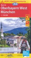 ADFC-26 Oberbayern/München | fietskaart 1:150.000 9783969900055  ADFC / BVA Radtourenkarten 1:150.000  Fietskaarten Beierse Alpen