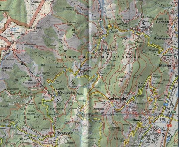 Kompass wandelkaart KP-111 Tessin-Süd 1:40.000 9783991210139  Kompass Wandelkaarten Kompass Zwitserland  Wandelkaarten Tessin, Ticino