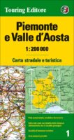 TCI-01  Piemonte / Aosta 1:200.000 9788836576395  TCI Italië Wegenkaarten  Landkaarten en wegenkaarten Aosta, Gran Paradiso, Turijn, Piemonte