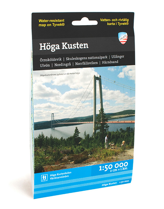 wandelkaart Höga kusten 1:50.000 9789186773267  Calazo Calazo Sverige  Wandelkaarten Midden Zweden