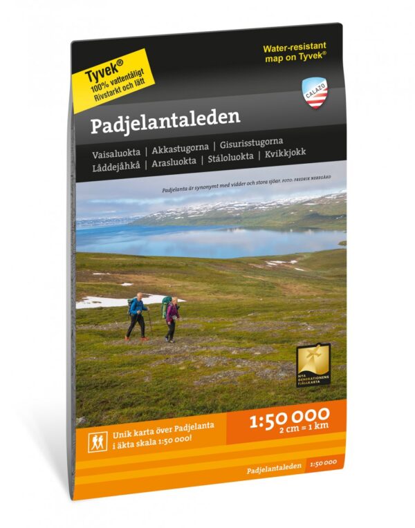 CAL-025  Padjelantaleden wandelkaart 1:50.000 9789188335333  Calazo Calazo Zweeds Lapland  Meerdaagse wandelroutes, Wandelkaarten Zweeds-Lapland (Norrbottens Län)