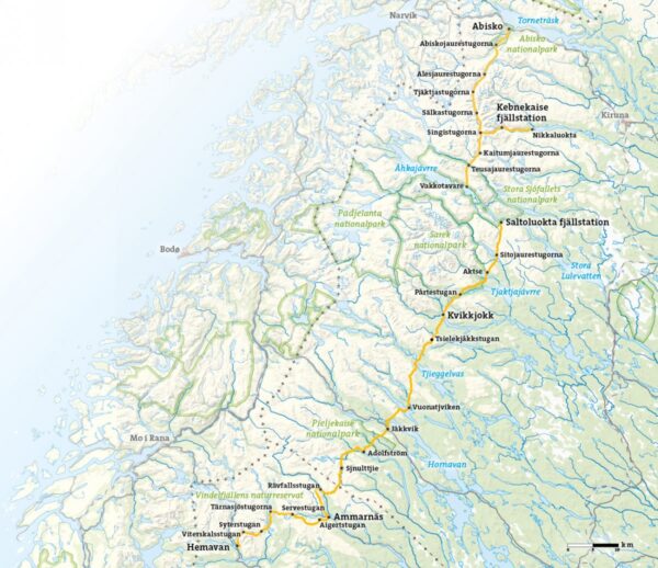 Kungsleden wandelatlas 1:50.000 wandelkaarten 9789188779946  Calazo Calazo Zweeds Lapland  Meerdaagse wandelroutes, Wandelgidsen, Wandelkaarten Zweeds-Lapland (Norrbottens Län)