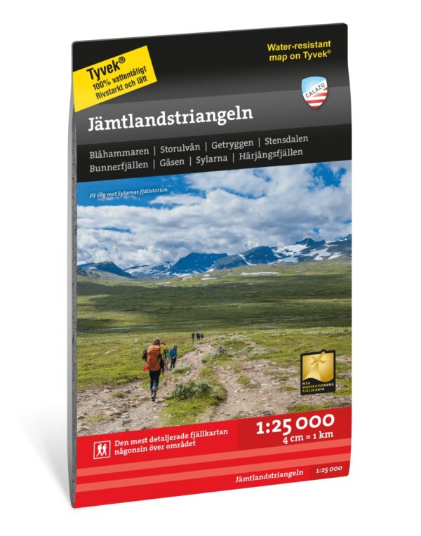 Jämtlandtriangeln wandelkaart 1:25 000 9789189079748  Calazo Calazo Zweden midden  Wandelkaarten Midden Zweden
