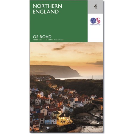 RM-4 Northern England, wegenkaart Noord-Engeland 9780319263761  Ordnance Survey Road Map 1:250.000  Landkaarten en wegenkaarten Noordoost-Engeland, Noordwest-Engeland