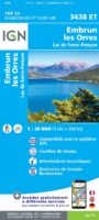 wandelkaart 3438ET Embrun, Lac de Serre-Ponçon 1:25.000 9782758543282  IGN IGN 25 Franse Alpen/ zuidhelft  Wandelkaarten Franse Alpen: zuid