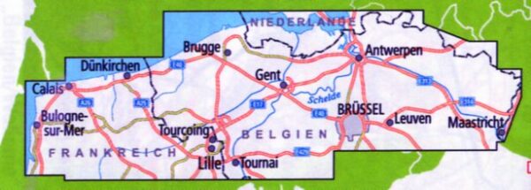 ADFC-B1 Vlaanderen | fietskaart 9783969900000  ADFC / BVA Radtourenkarten 1:150.000  Fietskaarten Vlaanderen & Brussel