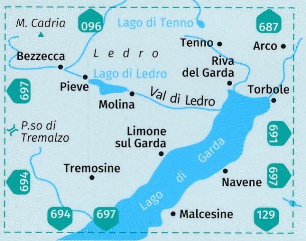 Kompass wandelkaart KP-690 Alto Garda e Ledro 1:25.000 9783990443415  Kompass Wandelkaarten Kompass Italië  Wandelkaarten Gardameer