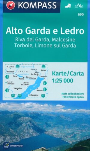 Kompass wandelkaart KP-690 Alto Garda e Ledro 1:25.000 9783990443415  Kompass Wandelkaarten Kompass Italië  Wandelkaarten Gardameer