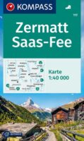 wandelkaart KP-117 Zermatt, Saas Fee | Kompass 9783991211037  Kompass Wandelkaarten Kompass Zwitserland  Wandelkaarten Oberwallis