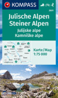 Kompass wandelkaart KP-2801 Julische/ Steiner Alpen 1:75.000 9783991212225  Kompass Wandelkaarten   Wandelkaarten Slovenië