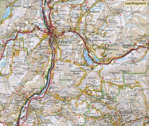 TCI-03  Trentino / Südtirol   1:200.000 9788836576432  TCI Italië Wegenkaarten  Landkaarten en wegenkaarten Zuid-Tirol, Dolomieten