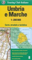 TCI-08  Umbria / Marche (Umbrië / De Marken) 1:200.000 9788836577972  TCI Italië Wegenkaarten  Landkaarten en wegenkaarten Umbrië