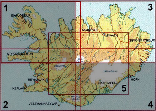wegenkaart  Noordoost-IJsland FK3 1:250.000 9789979675037  Landmaelingar Islands Ferdakort 1:250.000  Landkaarten en wegenkaarten IJsland