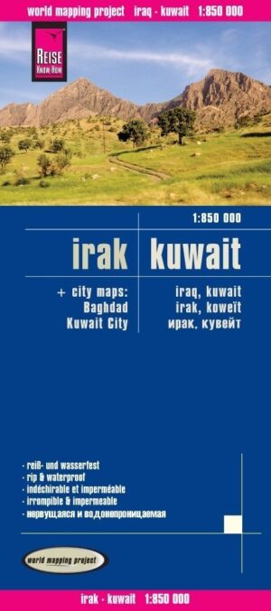 Irak & Kuwait landkaart, wegenkaart 1:850.000 9783831773350  Reise Know-How Verlag WMP, World Mapping Project  Landkaarten en wegenkaarten Syrië, Irak