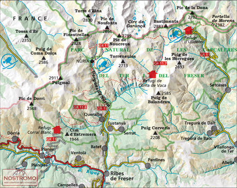 wandelkaart Vall de Nuria - Ulldeter | wandelkaart 1:25.000 9788480908535  Editorial Alpina   Wandelkaarten Spaanse Pyreneeën